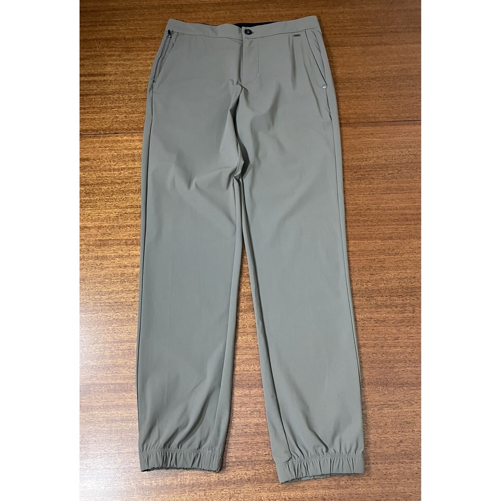 Vuori Mens Small Meta Jogger V444 Tan Khaki Performance Stretch Pants Golf 30x30